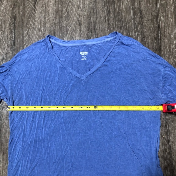 Mossimo Supply Co. V-Neck Long Sleeve Top - Blue - Women's M - Picture 5 of 6